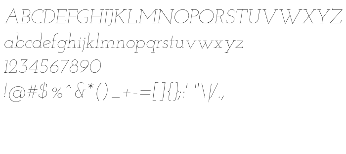 Pretpregled fonta Josefin Slab Thin Italic