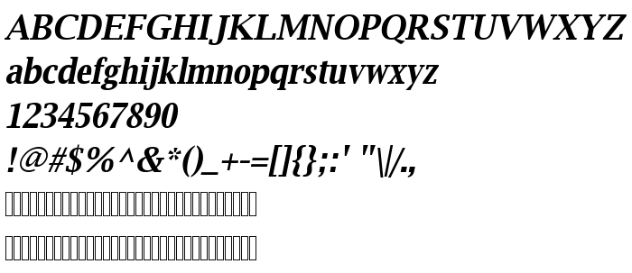 Pretpregled fonta Luxi Serif Bold Oblique