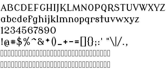 Pretpregled fonta Modern Antiqua Regular