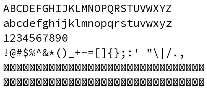 Pretpregled fonta Source Code Pro