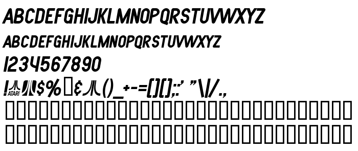 Pretpregled fonta SF Atarian System Bold Italic