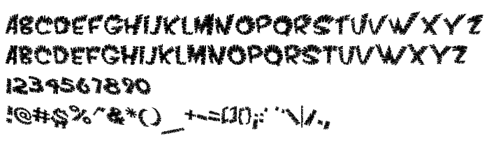 Pretpregled fonta VTC ScreamItLoudSliced Regular