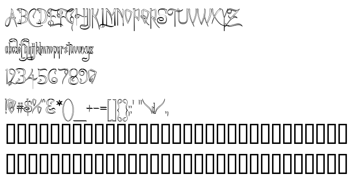 Pretpregled fonta A Charming Font Outline