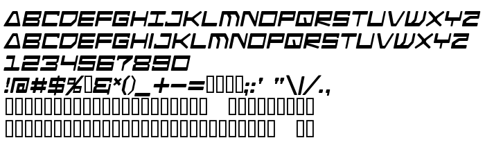 Pretpregled fonta Android Nation Italic