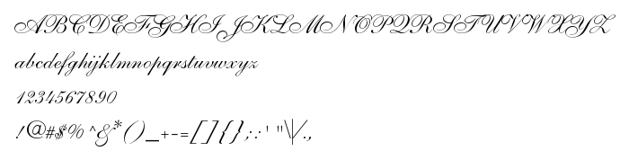 Pretpregled fonta Allegretto Script One