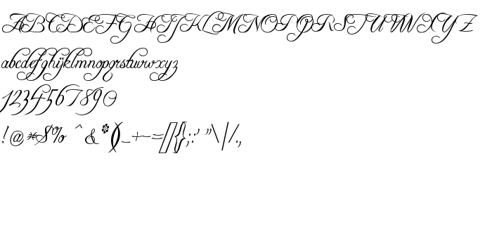 Pretpregled fonta Freebooter Script