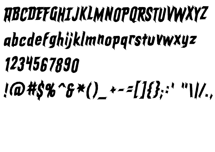 Pretpregled fonta ElderGods BB Italic