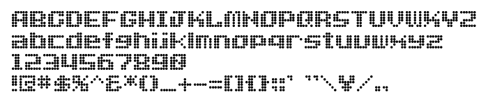 Pretpregled fonta Dot Font Eng