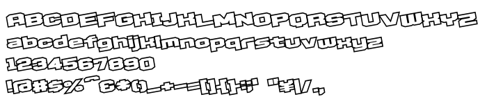 Pretpregled fonta D3 Egoistism outline leaning