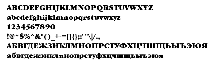 Pretpregled fonta GaramondBookCTT Bold