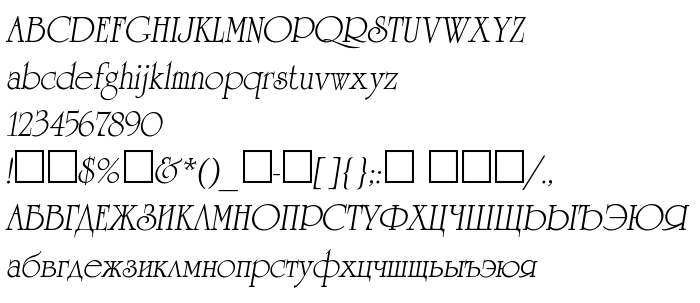 Pretpregled fonta University Oblique