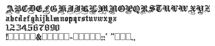 Pretpregled fonta EmbossedBlackWide Normal