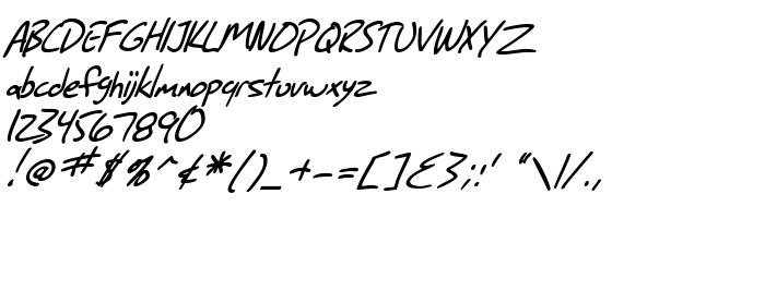 Pretpregled fonta SF Grunge Sans Italic