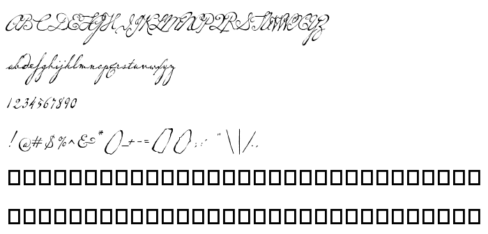 Pretpregled fonta P22DearestScript